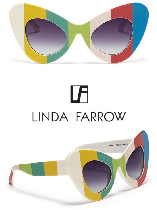 NWB $350 Jeremy Scott x Linda Farrow TV VAR Cat’s Eye Sunglasses Limited Edition main image 7